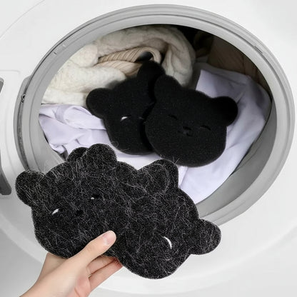 2-6Pcs Pet Hair Remover Bear Shape Laundry Balls Washing Machine Lint Catcher Reusable Clothes Sofa Cat Dog Fur Cleaning Sponge